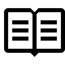 Icon of an open book representing how to guides